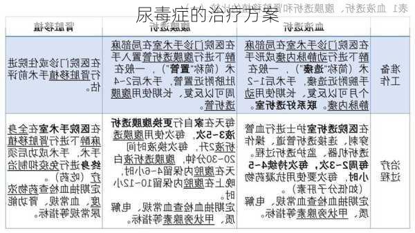 尿毒症的治疗方案