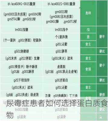 尿毒症患者如何选择蛋白质食物
