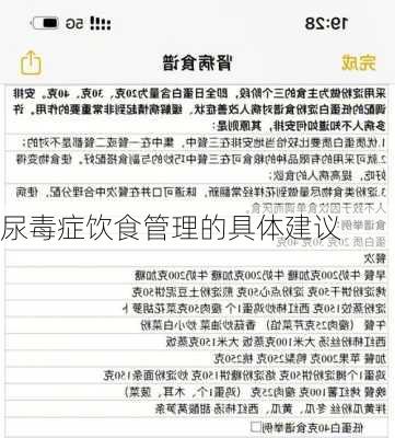 尿毒症饮食管理的具体建议