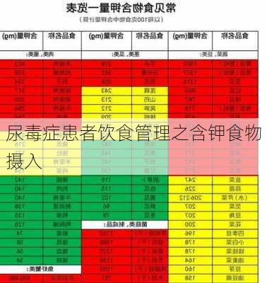 尿毒症患者饮食管理之含钾食物摄入