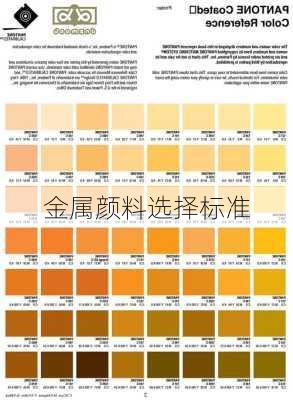 金属颜料选择标准