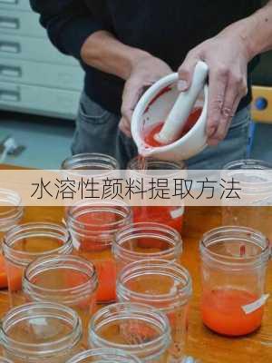 水溶性颜料提取方法