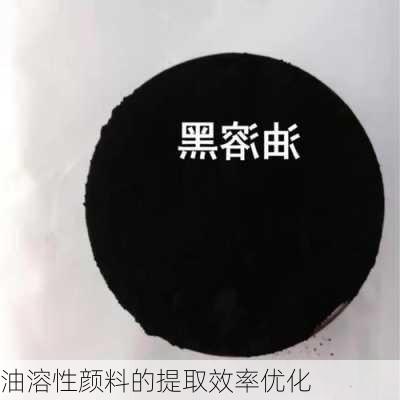 油溶性颜料的提取效率优化