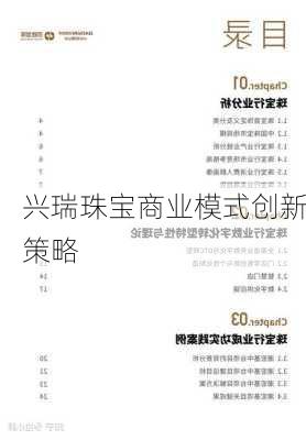 兴瑞珠宝商业模式创新策略