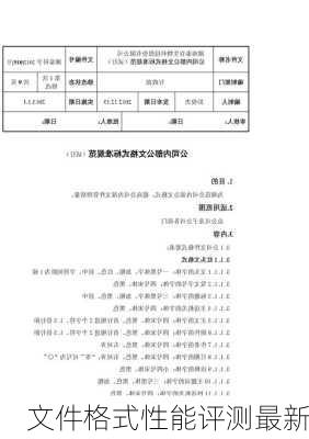 文件格式性能评测最新