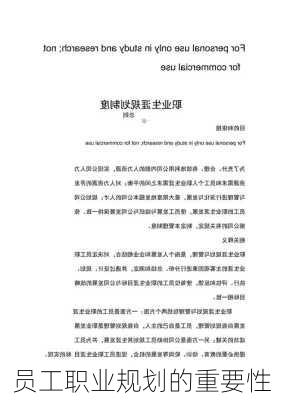 员工职业规划的重要性
