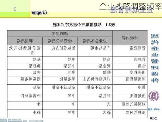 企业战略调整频率