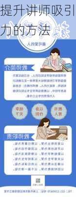 提升讲师吸引力的方法