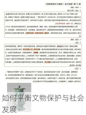 如何平衡文物保护与社会发展