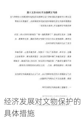 经济发展对文物保护的具体措施