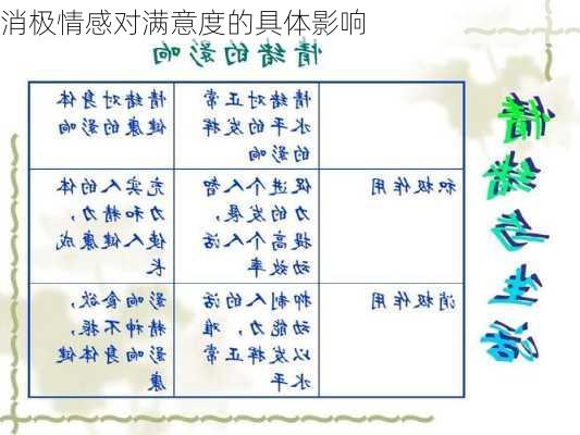 消极情感对满意度的具体影响