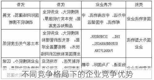不同竞争格局下的企业竞争优势