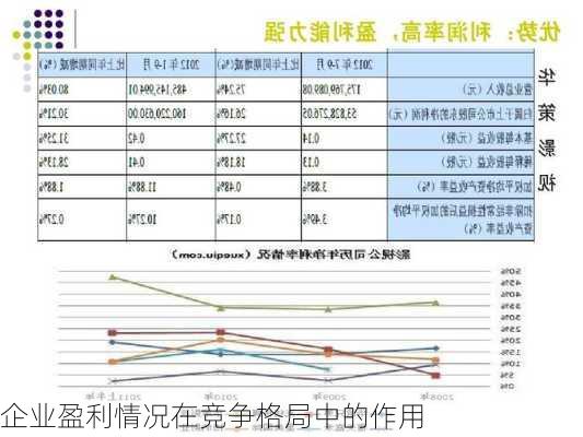 企业盈利情况在竞争格局中的作用