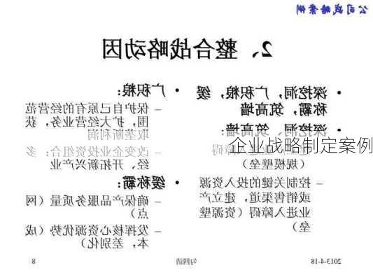 企业战略制定案例