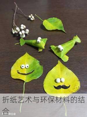 折纸艺术与环保材料的结合