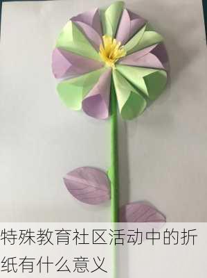 特殊教育社区活动中的折纸有什么意义