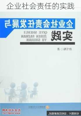 企业社会责任的实践