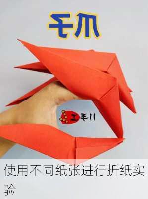使用不同纸张进行折纸实验