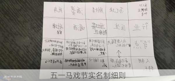 五一马戏节实名制细则