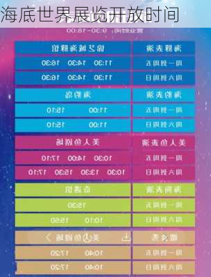 海底世界展览开放时间
