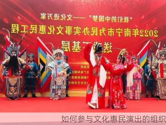 如何参与文化惠民演出的组织