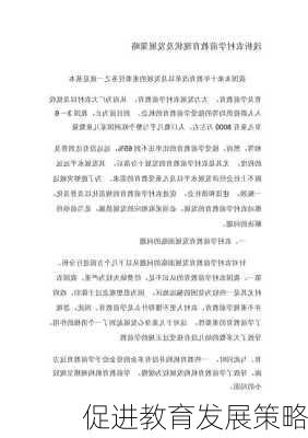 促进教育发展策略