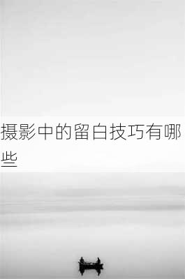 摄影中的留白技巧有哪些