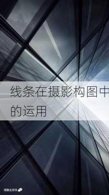 线条在摄影构图中的运用