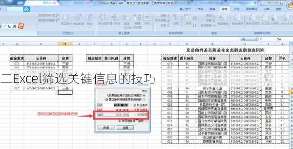 二Excel筛选关键信息的技巧