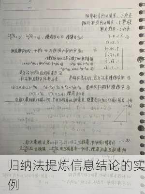 归纳法提炼信息结论的实例