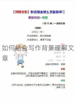 如何结合写作背景理解文章