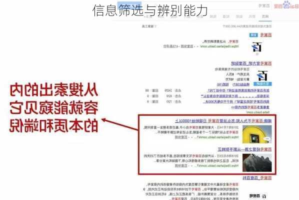 信息筛选与辨别能力
