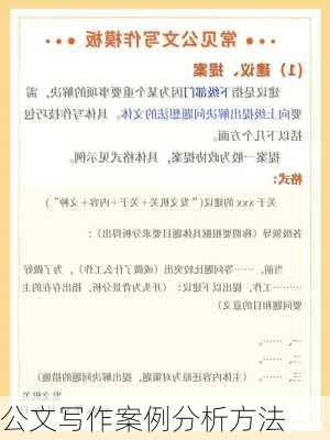 公文写作案例分析方法