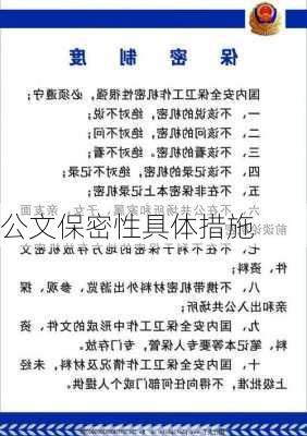 公文保密性具体措施