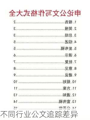 不同行业公文追踪差异