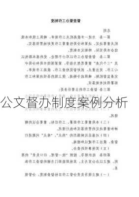 公文督办制度案例分析
