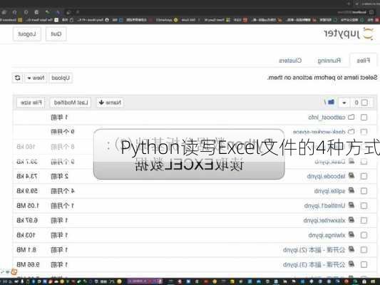 Python读写Excel文件的4种方式