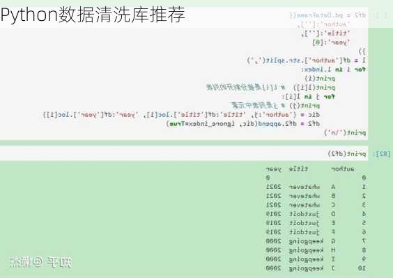 Python数据清洗库推荐