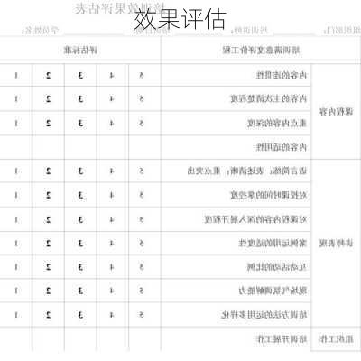 效果评估