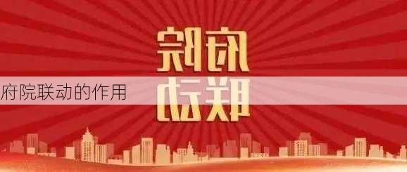 府院联动的作用