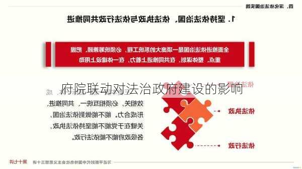 府院联动对法治政府建设的影响