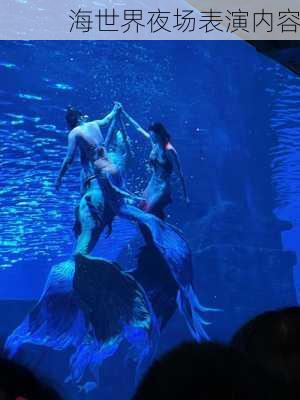 海世界夜场表演内容