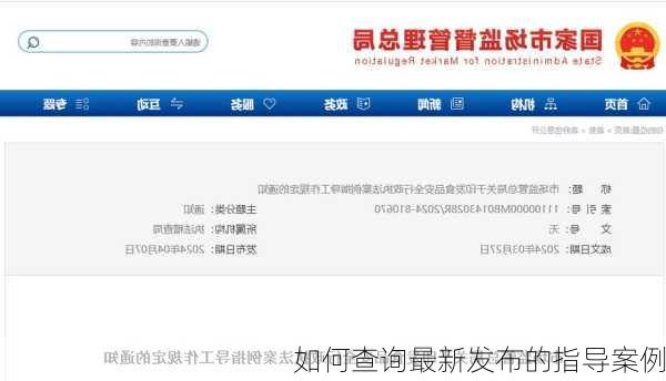 如何查询最新发布的指导案例