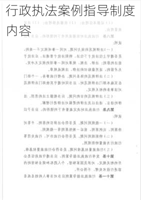 行政执法案例指导制度内容