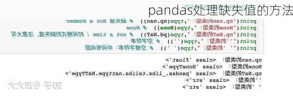 pandas处理缺失值的方法