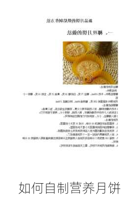 如何自制营养月饼