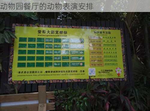 动物园餐厅的动物表演安排