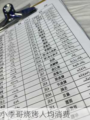小季哥烧烤人均消费