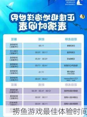 捞鱼游戏最佳体验时间