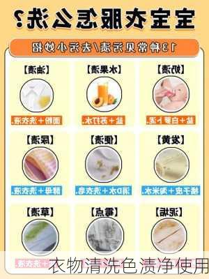 衣物清洗色渍净使用